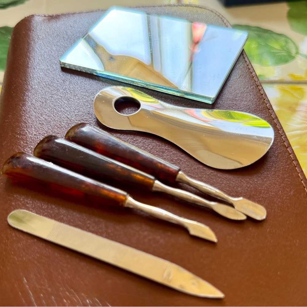 Vintage Leather Grooming Kit made in West Germany - Picture 11 of 12